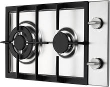 Stainless Steel Dual Burner Gas Stove Hob with Free Gas Type Conversion