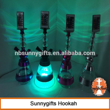 handmade new glass hookah shisha with LED light electric hookah shisha