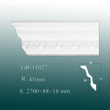 High Density Decorative PU Crown Moulding/ Cornice Board Shapes