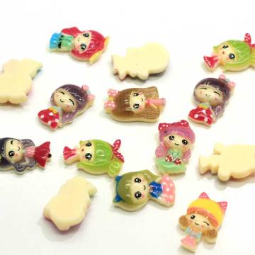 Hotsale Petite Fille Princesse Assorti Mignon Résine Cabochon Flatbacks Kawaii Cheveux Arcs Centre Artisanat Bricolage