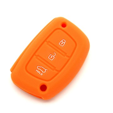 Embossed design Hyundai silicone car key holder