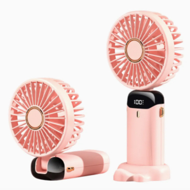 small pocket handheld fan pink