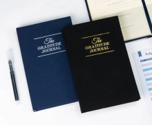 Wholesale Eco Linen Goal Journal Planner - Black Motivation Gratitude Prayer