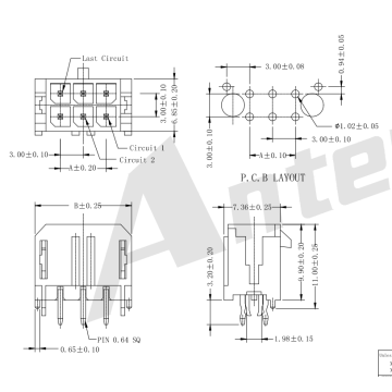 MX3.0 180 Wafer com Metal Fork Series Connector