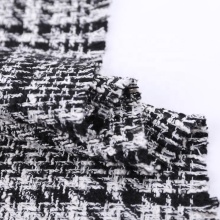 Polyester Houndstooth Luxury Wool Women Tweed Fabric