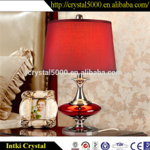 Factory price red bedside led crystal table lamp