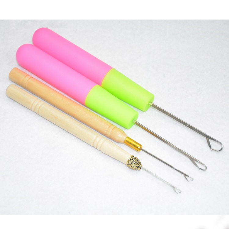 Crochet Needle Kit Small Hook And Big Hook Ventilating Crochet Needle Set Latch Hook Tool for Crochet Hair Wigs Hair Accessories