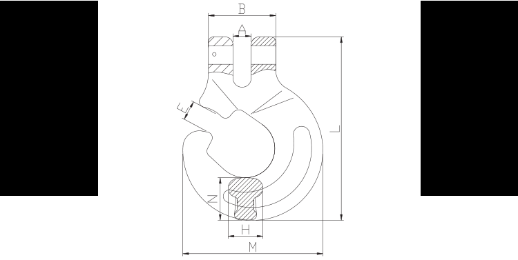 G80 Clevis Forest Hook / Clevis C TYPE Hook For Logging