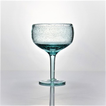 Hand Blown Bubbled Glass Champagne Glass