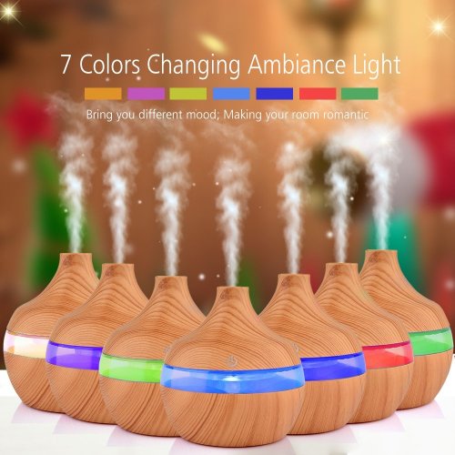 Alibaba Wholesale 300ml Wooden Grain Essential Oil Diffuser