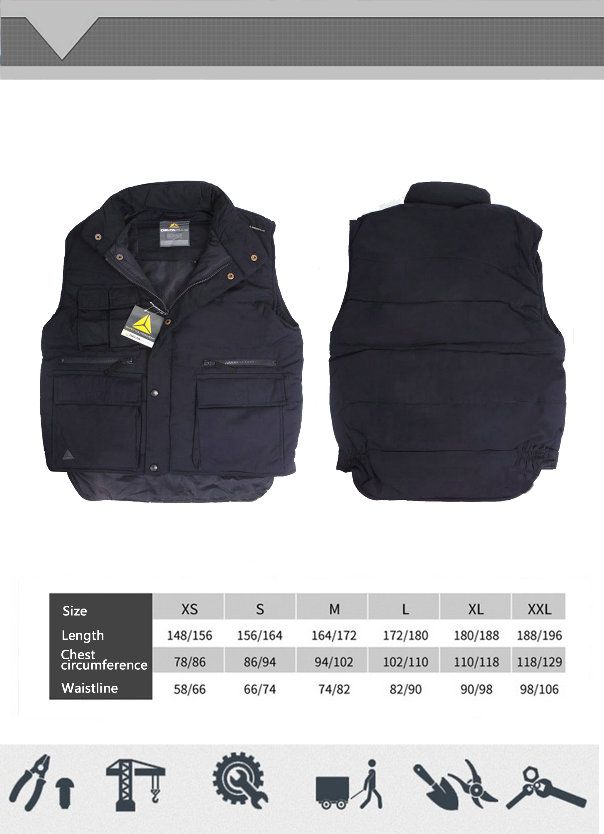 Hot selling good quality cheap work men human multipocket vest