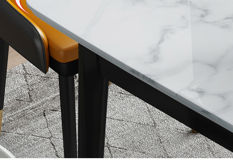 modern dining table Nordic dining table retractable rock slab rectangular dining table