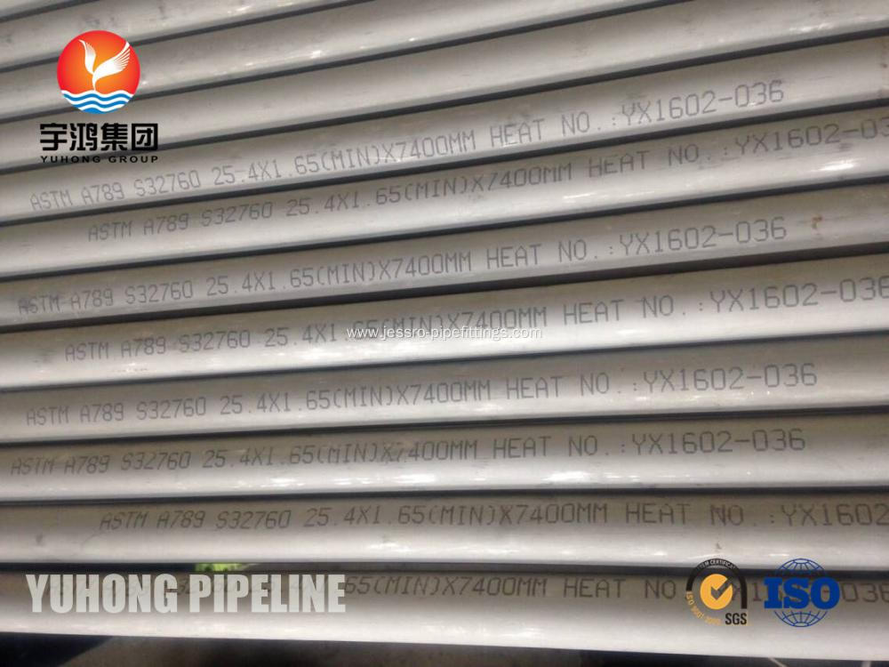 Super Duplex Steel Seamless Tube ASTM A789 S32760 For Heat Exchanger