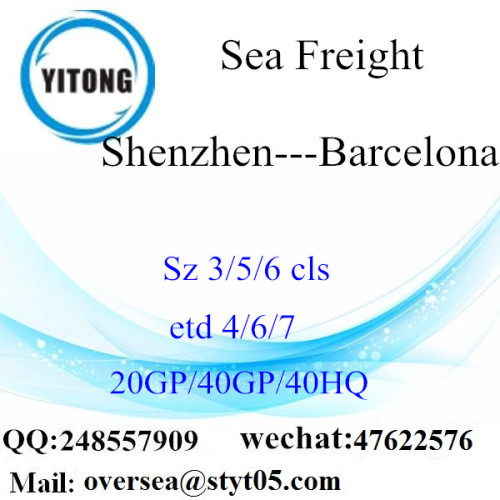 Shenzhen Port Sea Freight Shipping To Barcelona