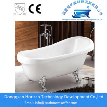 Polished Claw Feet Slipper Tub in White