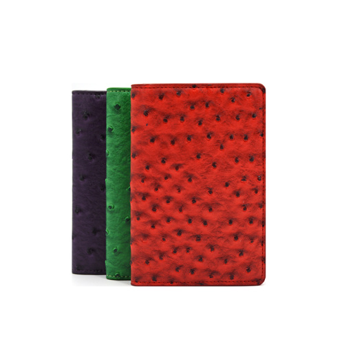 Passport Holder Bag Promotional Travel Document  Ostrich Leather Passport Holder Supplier