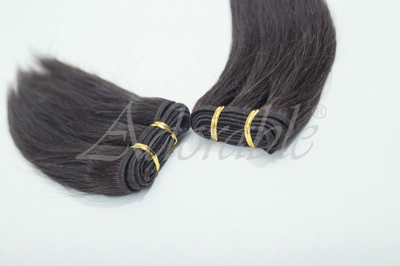 Adorable wholesale xuchang factory price natural color brazilian hair weft,suit package 2pcs/lot indian short straight real hair