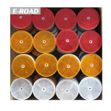 85mm Reflective Round Reflex Plastic Reflector with Hole