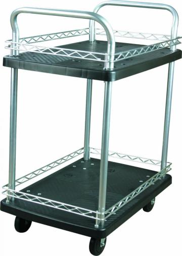 150kgs double layer Platform Hand Trolley(black)