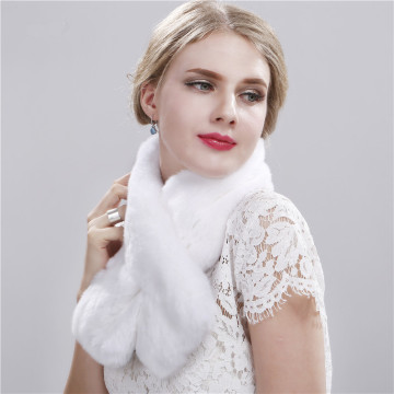 Rabbit Fur Scarfs for women real Rex floral Scarves fluffy Winter girls Warm Soft knitting Shawls