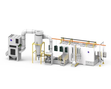 Magic color change powder coating booth