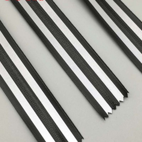 Black and white stripe nylon separating zipper