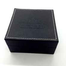 Black PU Leather Packaging Box For Tea Bags