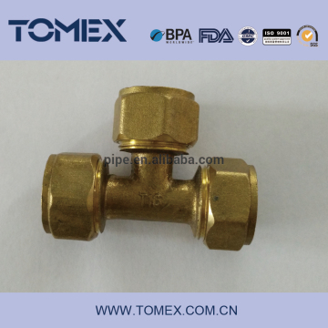 Female tee copper thread pex and brass fittings pex al pex pipe and fittings