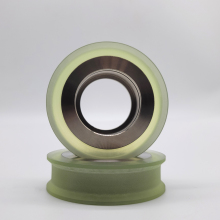 Polyurethane Pulley Wheel With Bearings 38mm 3 Inch Nylon Plastic Roller Pulley Wheels Bearing