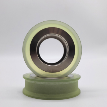 Polyurethane Pulley Wheel With Bearings 38mm 3 Inch Nylon Plastic Roller Pulley Wheels Bearing