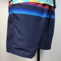 Men's dark blue strappy board loose shorts