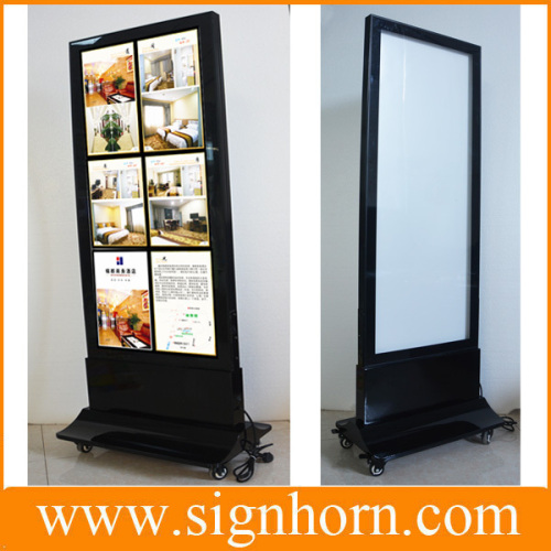 Floor standing light box poster changeable free standing light box