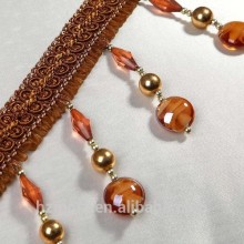 Beaded trimmings for windows curtain wholesale beaded fringe