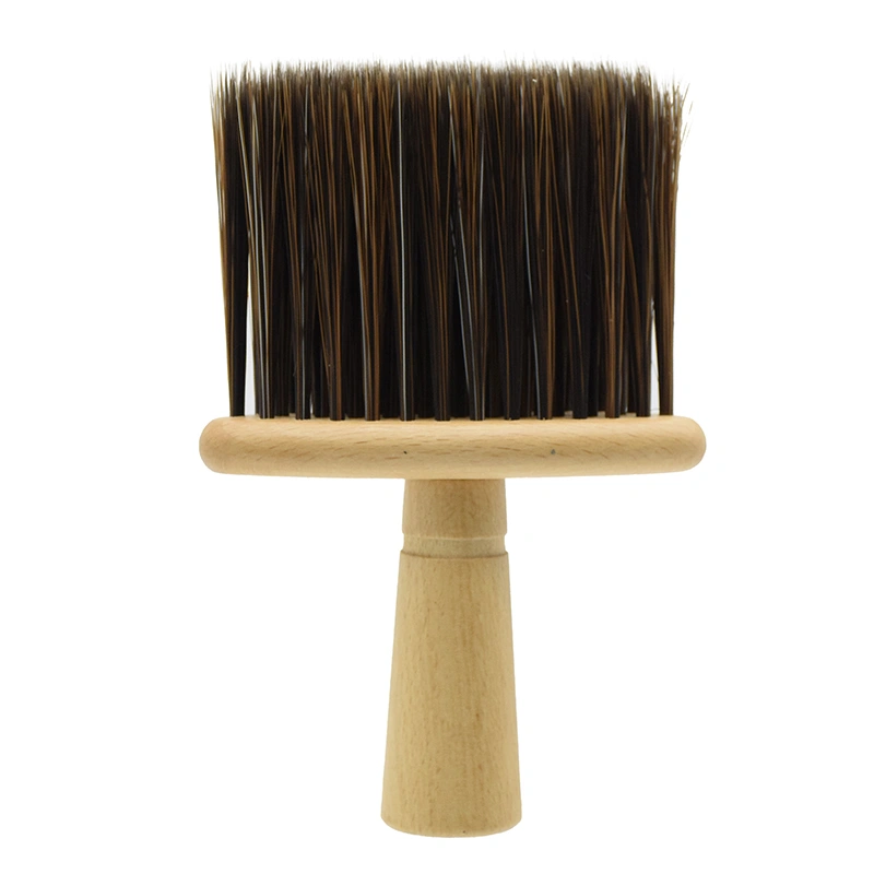 Salon Cleaning Brush Soft Hair Brush Hair Clean Cutting Shaving Neck Duster Round Wood Nylon