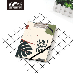 Custom creative simple life style cute A5 clipboard binding loose leaf notebook hardcover diary