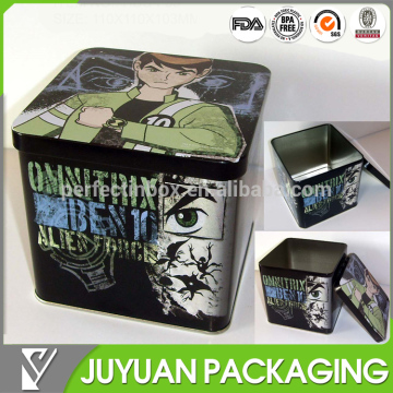 square tin can packaging box for cup storage/tin can cake boxes