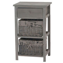 Wicker 3-drawers, Storage Bins, for Kitchen/Bathroom
