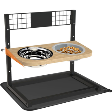 Adjustable height pet feeder