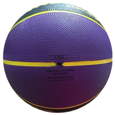 Purple Black Rubber Material Basketball Size 7