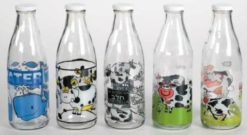 1000ml milk beverage glass bottles and clear baby glass bottles milk glass bottle with cap                        
                                                Quality Choice