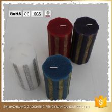 Abundant Stock New Product christmas pillar candles with vanilla scent