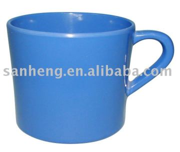 Melamine round handled coffee mug
