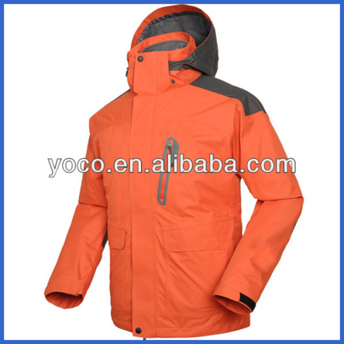 Winter OEM men orange woodland jackets with hood