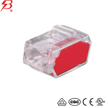 Fast connecting 2 poles push-in wire connector