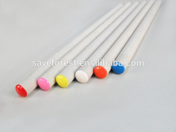Newspaper pencil with colourful dip top sharpened pencil