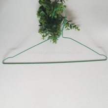 16''green colored plastic powder coated metal wire hangers for coats laundry room hangers for wet clothes hangers