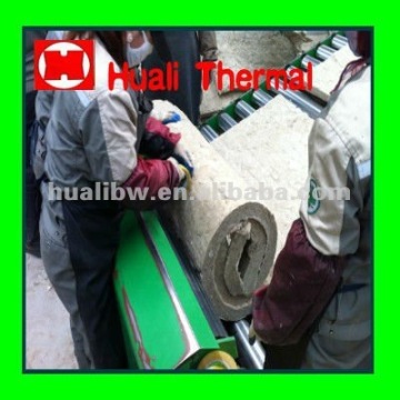 Hot-rock wool roll with fireproof performance