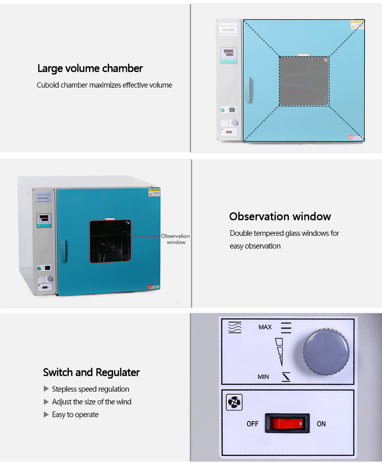 Desktop laboratory high temperature blast drying oven