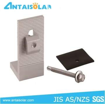 solar aluminum roof L foot hook for solar panel rack for 1kw solar system for home