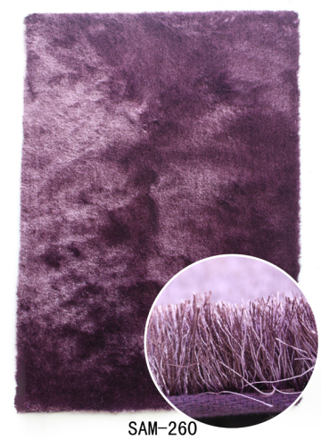 Polyester Silk Shaggy Plain Color Carpet